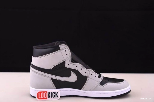 Rep MAX High 1 Retro White 555088-035 Black Jordan Light Grey Smoke Air 0704